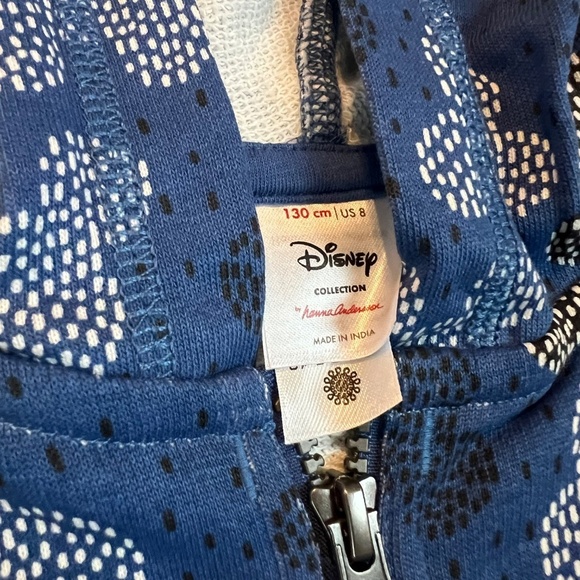 NWOT Hanna Andersson disney vacation printed full-zip hooded sweatshirt size 8 - Picture 3 of 4